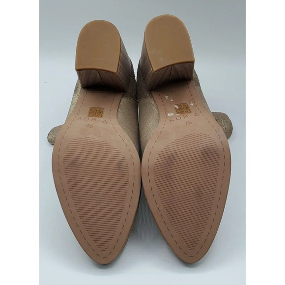 KELSI DAGGER BROOKLYN Women's Wicked Metallic Gold Fabric Fashion Boot Size 7.5 - Picture 9 of 9